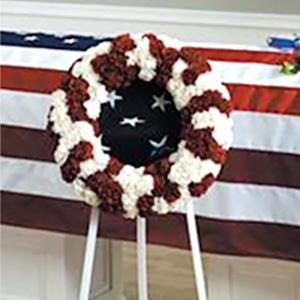Flower Delivery Florist Funeral Sympathy Naples Stars And Stripes Wreath