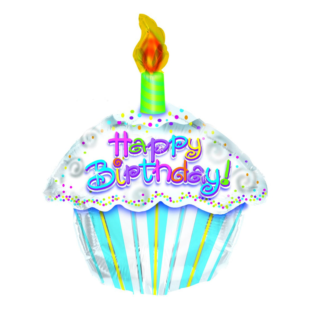 Flower Delivery Florist Same Day Naples 1 Happy Birthday Cupcake Balloon.Jpg
