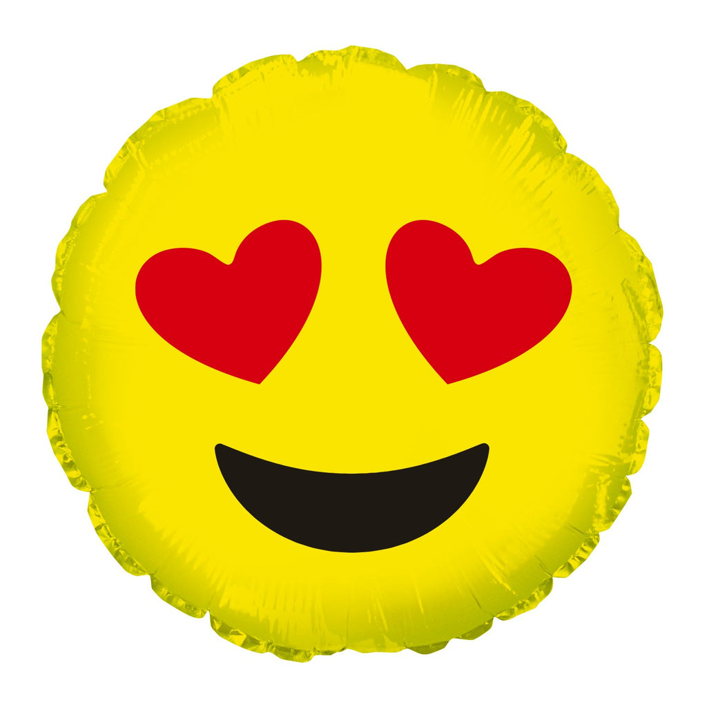 Flower Delivery Florist Same Day Naples 26 Heart Eyes Emoji Balloon.Jpg