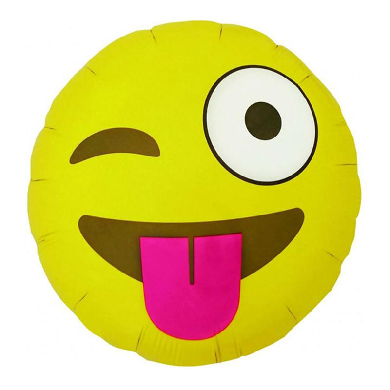 Flower Delivery Florist Same Day Naples 31 Smiley Wink Balloon With Pink Tongue.Jpg