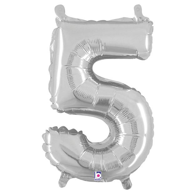 Flower Delivery Florist Same Day Naples 64 Number Five Air Filled Balloon.Jpg