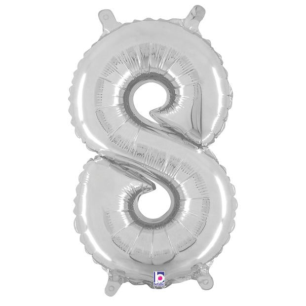 Flower Delivery Florist Same Day Naples 67 Number Eight Air Filled Balloon.Jpg